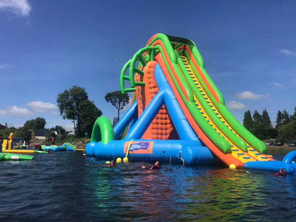 Operations and anchoring for the inflatable best water slides.