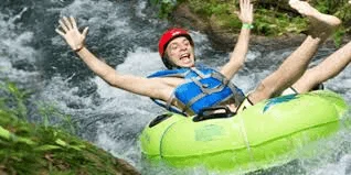 Heavy duty double-stitched nylon cover on inflatable water tube