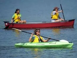 Side-by-side comparison of kayak hull and open canoe design