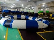 Connecting high-pressure electric air pump to water trampoline valve
