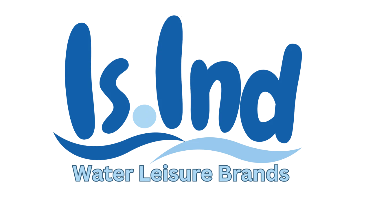 Inflatable Island logo for water leisure brand