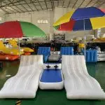 Double Longer w/ Table & Umbrellas - Inflatable Islands