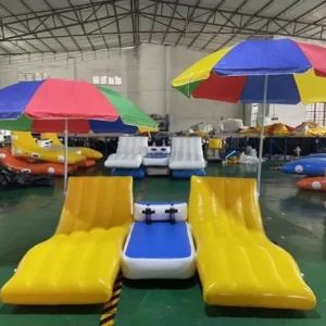 Double Longer w/ Table & Umbrellas - Inflatable Islands