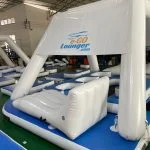 A large inflatable air mattresses in a room
