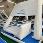 A large inflatable air mattresses in a room