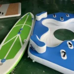 Technical detail of inflatable dock surface texture and grip