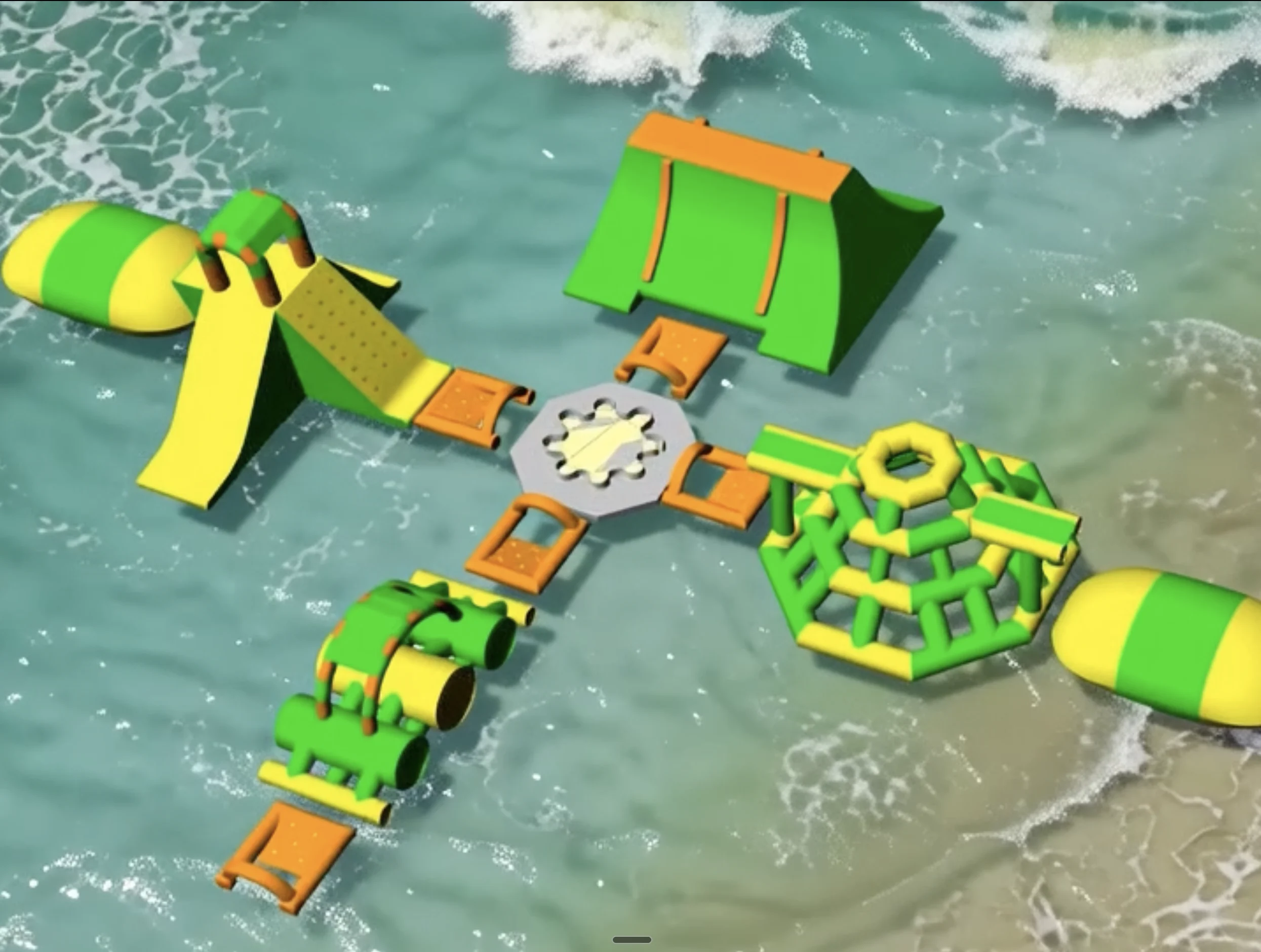 Interface screenshot for inflatable watercraft and floating island website.