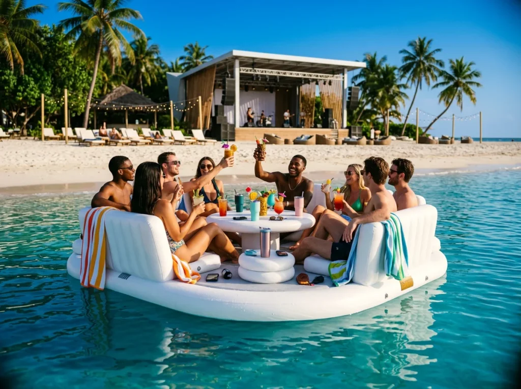 Featured image for inflatable island and luxury marine leisure blog posts.
