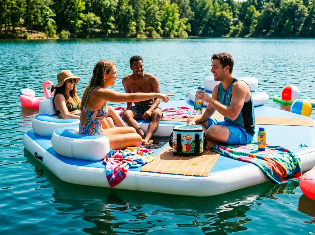 Conceptual featured image for inflatable watercraft and floating platform articles.