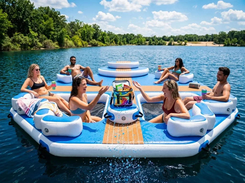 Featured image for inflatable floating platform and marine leisure articles.