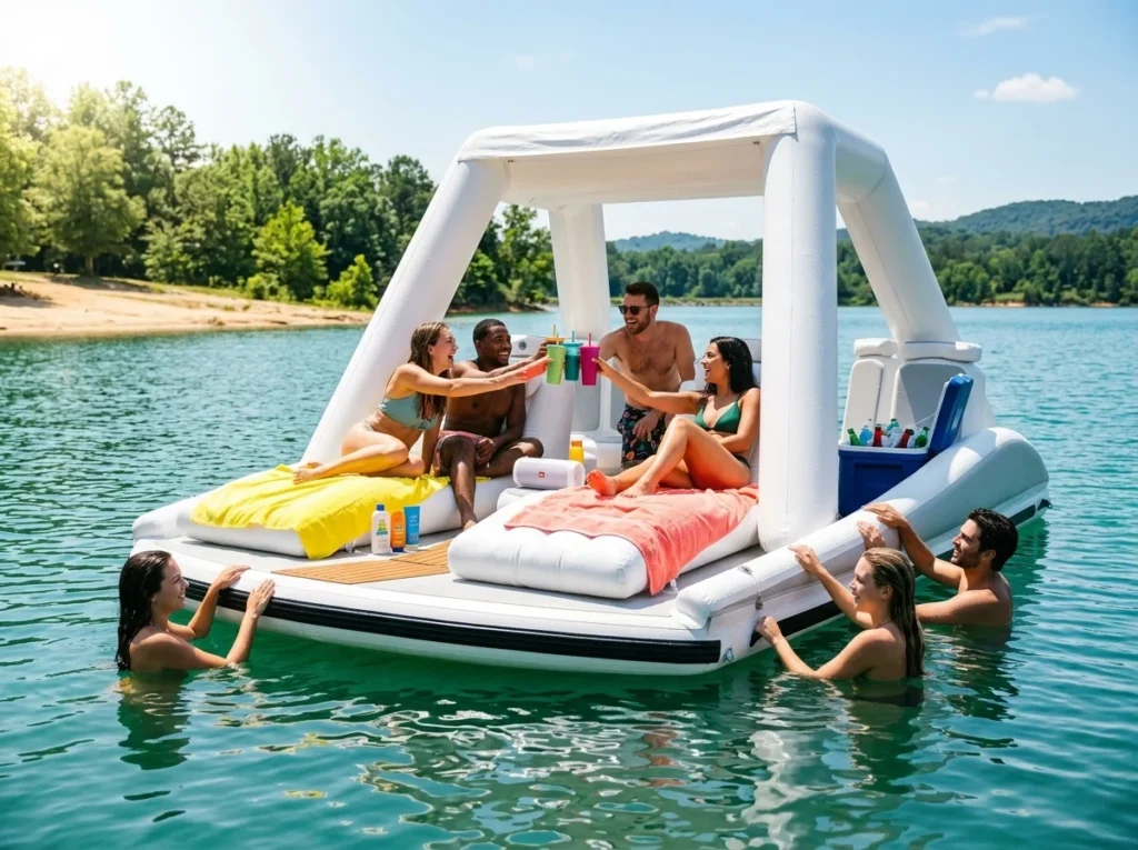 Season-after-season durability features of a premium inflatable island