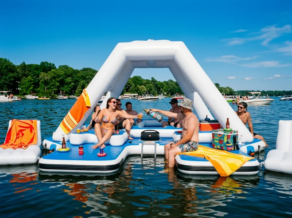 Smart guide comparing inflatable dock and cruiser island waterfront setups