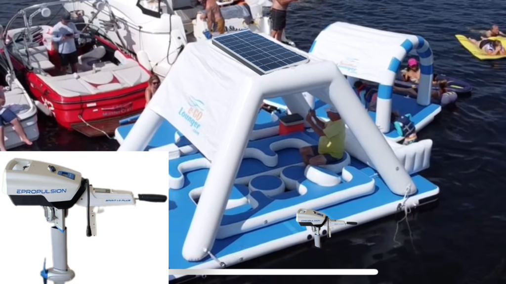 electric propulsion motor for inflatable party island